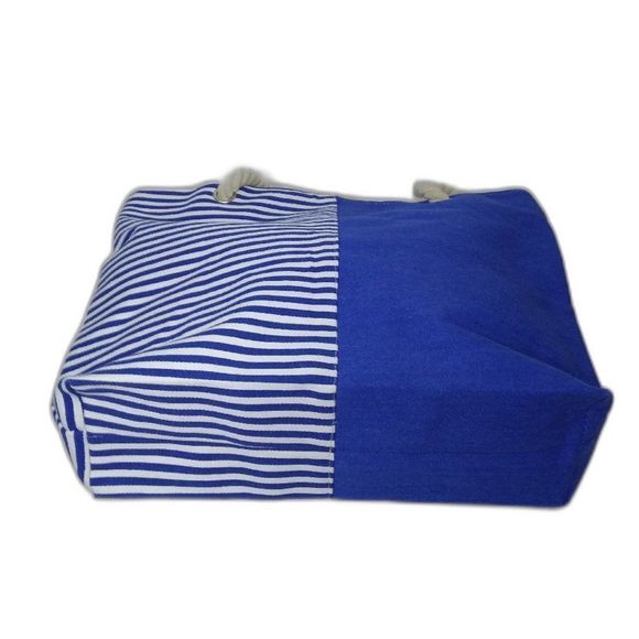 Large Tote Beach Pool Spring Summer Zippered Bag - Picture 4 of 6